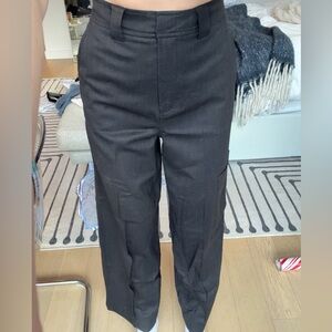 Ganni Charcoal Gray Wide Leg Cargo Trousers